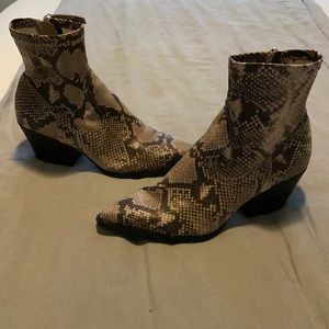 Dolce Vita snakeskin ankle boots